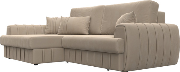 Изображение товара Диван угловой Лига Диванов Лига-057 НПБ угол левый / 129268L (велюр Seven 729 бежевый)