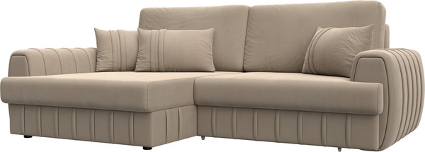 Изображение товара Диван угловой Лига Диванов Лига-057 НПБ угол левый / 129268L (велюр Seven 729 бежевый)