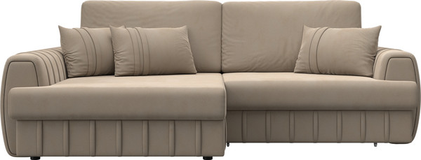 Изображение товара Диван угловой Лига Диванов Лига-057 НПБ угол левый / 129268L (велюр Seven 729 бежевый)