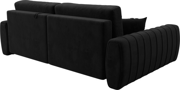 Изображение товара Диван угловой Лига Диванов Лига-057 НПБ угол левый / 129273L (велюр Seven 35 черный)