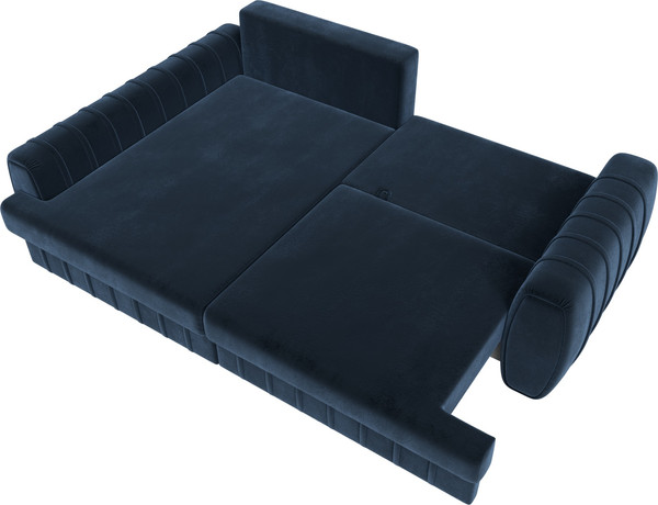 Изображение товара Диван угловой Лига Диванов Лига-057 НПБ угол левый / 129276L (велюр Tower 13 синий)