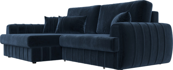 Изображение товара Диван угловой Лига Диванов Лига-057 НПБ угол левый / 129276L (велюр Tower 13 синий)