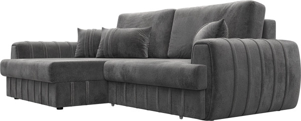Изображение товара Диван угловой Лига Диванов Лига-057 НПБ угол левый / 129277L (велюр Tower 10 серый)