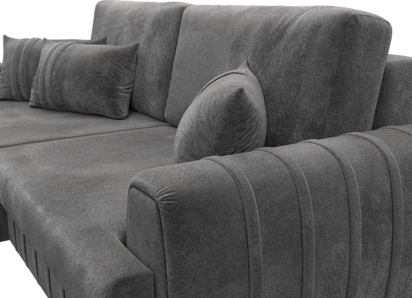 Изображение товара Диван угловой Лига Диванов Лига-057 НПБ угол левый / 129277L (велюр Tower 10 серый)