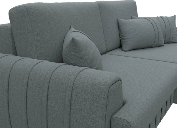 Изображение товара Диван угловой Лига Диванов Лига-057 НПБ угол правый / 129265 (рогожка Амур 07 серый)