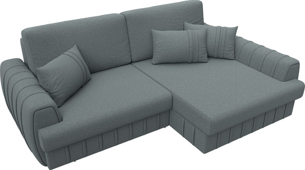 Изображение товара Диван угловой Лига Диванов Лига-057 НПБ угол правый / 129265 (рогожка Амур 07 серый)