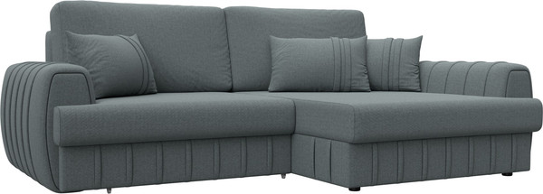 Изображение товара Диван угловой Лига Диванов Лига-057 НПБ угол правый / 129265 (рогожка Амур 07 серый)