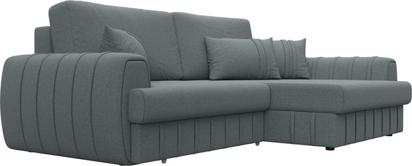 Изображение товара Диван угловой Лига Диванов Лига-057 НПБ угол правый / 129265 (рогожка Амур 07 серый)