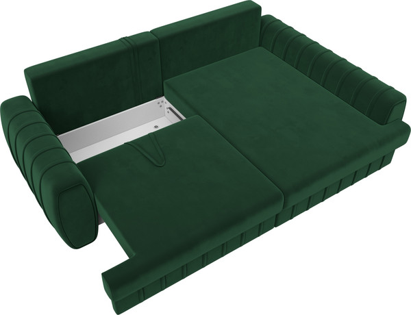 Изображение товара Диван угловой Лига Диванов Лига-057 НПБ угол правый / 129270 (велюр Seven 626 зеленый)