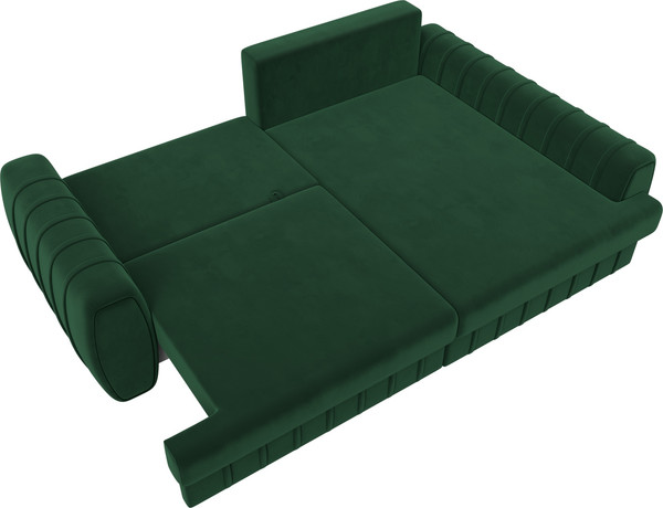 Изображение товара Диван угловой Лига Диванов Лига-057 НПБ угол правый / 129270 (велюр Seven 626 зеленый)