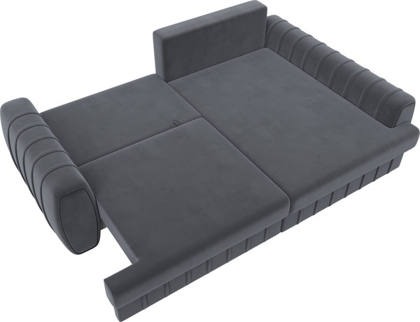 Изображение товара Диван угловой Лига Диванов Лига-057 НПБ угол правый / 129271 (велюр Seven 17 серый)