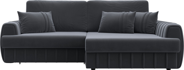 Изображение товара Диван угловой Лига Диванов Лига-057 НПБ угол правый / 129271 (велюр Seven 17 серый)