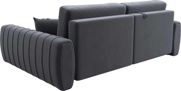 Изображение товара Диван угловой Лига Диванов Лига-057 НПБ угол правый / 129271 (велюр Seven 17 серый)