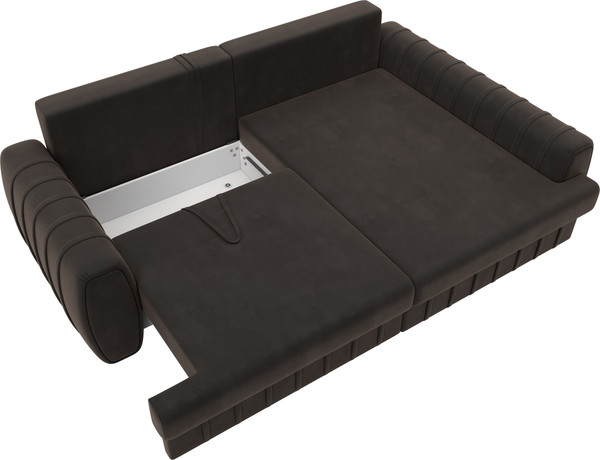 Изображение товара Диван угловой Лига Диванов Лига-057 НПБ угол правый / 129272 (велюр Seven 727 коричневый)