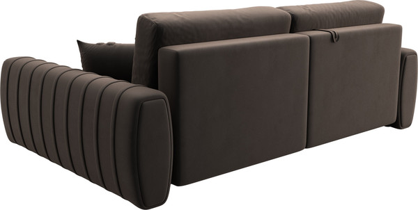 Изображение товара Диван угловой Лига Диванов Лига-057 НПБ угол правый / 129272 (велюр Seven 727 коричневый)