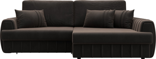 Изображение товара Диван угловой Лига Диванов Лига-057 НПБ угол правый / 129272 (велюр Seven 727 коричневый)