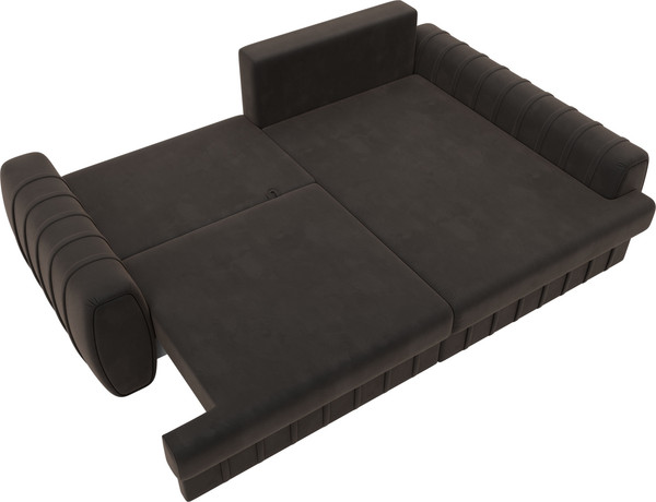 Изображение товара Диван угловой Лига Диванов Лига-057 НПБ угол правый / 129272 (велюр Seven 727 коричневый)