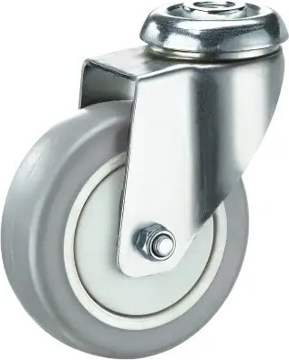 Изображение товара Опора колесная для тележки складской Ronel TPR 55 (серый)