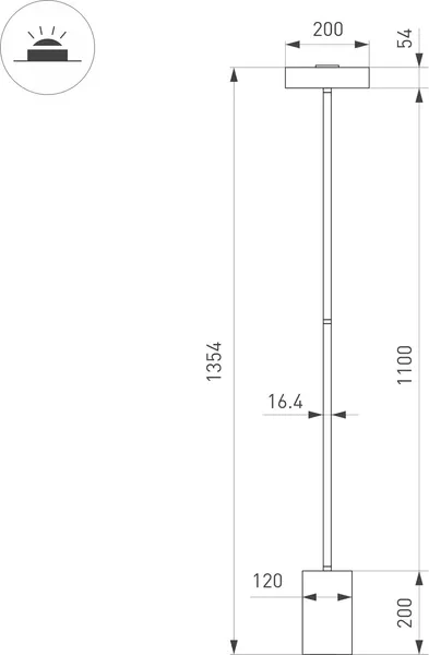 Изображение товара Торшер Arlight SP-SAMSARA-FLOOR-16W Warm3000 BK 110deg 230V / 052014