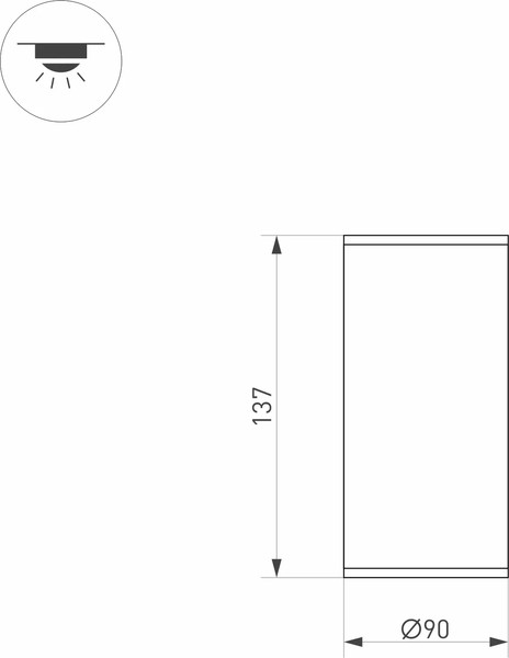 Изображение товара Светильник уличный Arlight LGD-FORMA-SURFACE-R90-12W Day4000 WH 44deg 230V / 037259