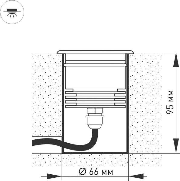 Изображение товара Светильник уличный Arlight LTD-GROUND-TILT-R80-9W Day4000 SL 60deg 230V / 032213