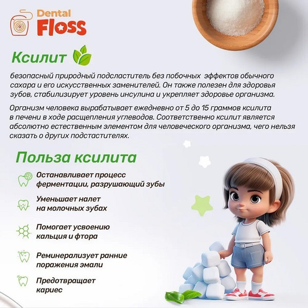 Изображение товара Зубная нить Pesitro Персик расширяющаяся (50м)