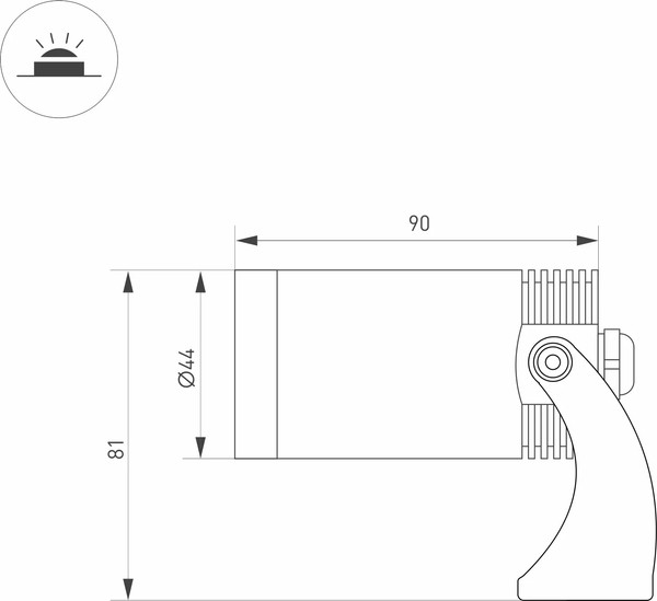 Изображение товара Прожектор Arlight KT-WATER-R44-8W Warm3000 SL 24deg 12V / 047733