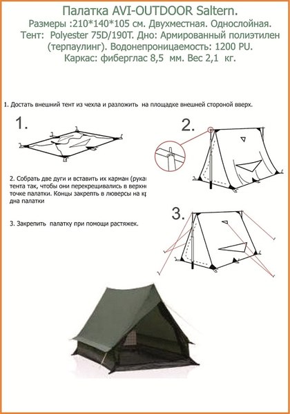 Изображение товара Палатка AVI-Outdoor Saimaa / 1315