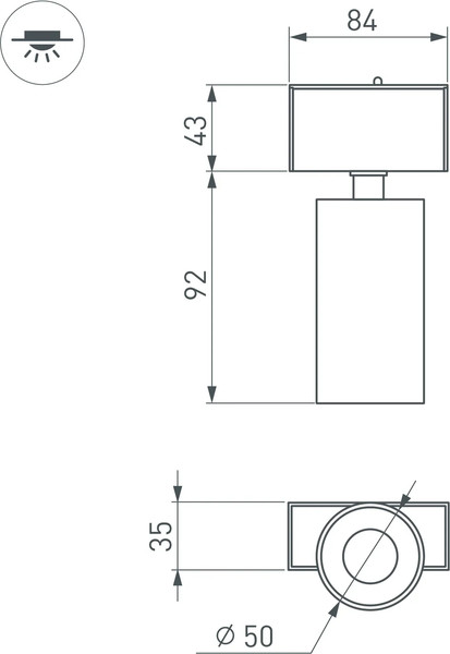Изображение товара Трековый светильник Arlight MAG-SPOT-45-R85-3W Day4000 BK 20deg 24V / 030654