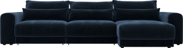Изображение товара Диван угловой Лига Диванов Лига-056 НПБ Лонг угол универсальный / 129165 (велюр Tower 13 синий)
