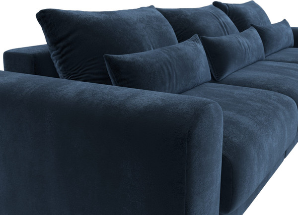 Изображение товара Диван угловой Лига Диванов Лига-056 НПБ Лонг угол универсальный / 129165 (велюр Tower 13 синий)