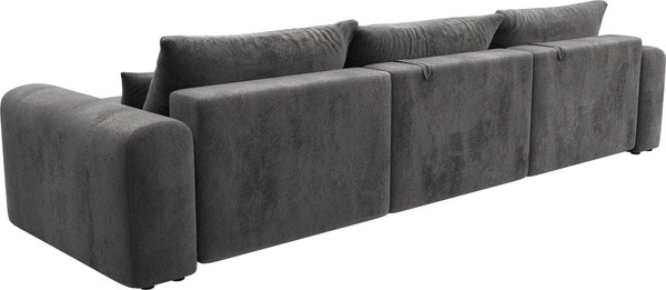 Изображение товара Диван угловой Лига Диванов Лига-056 НПБ Лонг угол универсальный / 129166 (велюр Tower 10 серый)