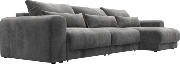 Изображение товара Диван угловой Лига Диванов Лига-056 НПБ Лонг угол универсальный / 129166 (велюр Tower 10 серый)