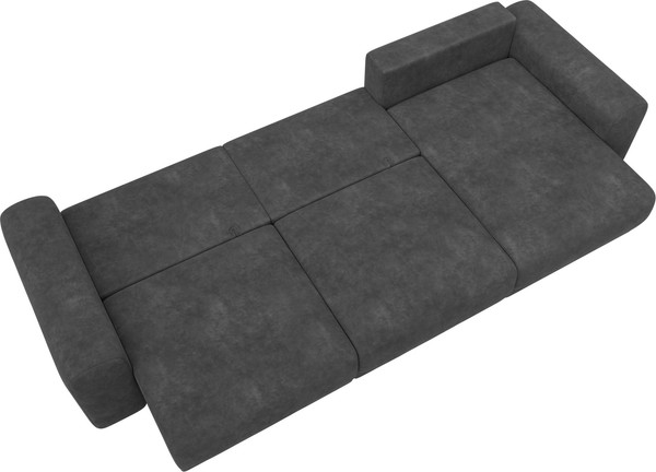 Изображение товара Диван угловой Лига Диванов Лига-056 НПБ Лонг угол универсальный / 129173 (велюр Brut 16 темно-серый)