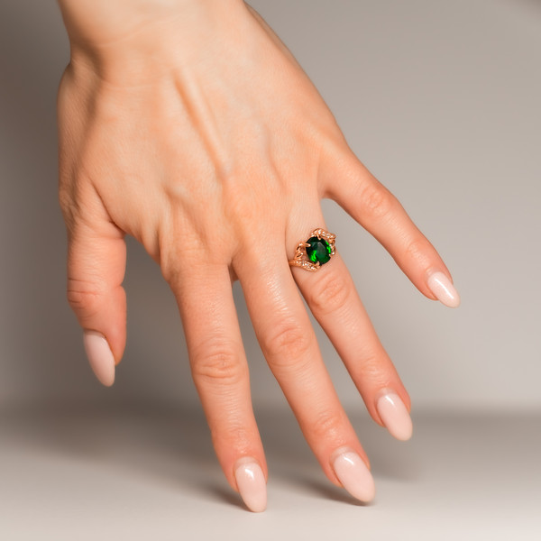 Изображение товара Кольцо Wolves Изумрудный глаз 1686 (р.18)