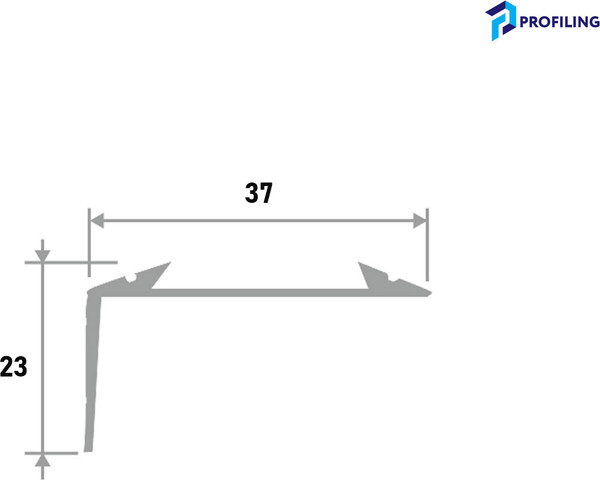 Изображение товара Порог Profiling Угловой ПР-39х22 (0.9м, черный матовый)