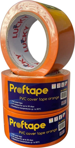 Изображение товара Лента малярная Lucky Tape ПВХ Гладкая 50мм 491850L (33м, оранжевый)