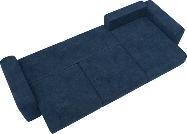 Изображение товара Диван угловой Лига Диванов Лига-056 НПБ Лонг угол универсальный / 129175 (велюр Brut 11 синий)