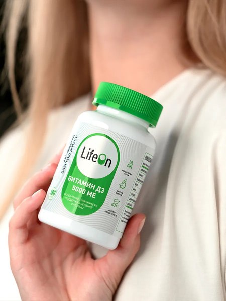 Изображение товара Витамин LifeON D3 5000 ME (180 капсул)