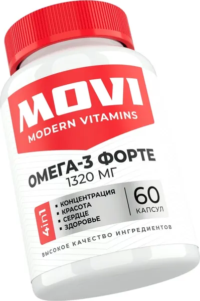 Изображение товара Жирные кислоты Movi Omega-3 Форте (60 капсул)
