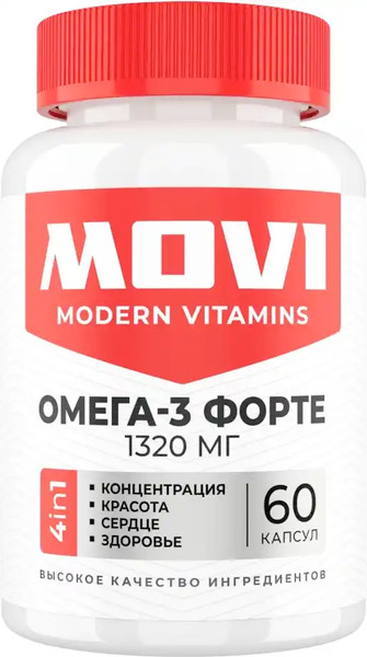 Изображение товара Жирные кислоты Movi Omega-3 Форте (60 капсул)