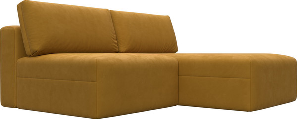 Изображение товара Диван угловой Лига Диванов Лига-060 НПБ угол универсальный / 129507 (велюр Brut 10 желтый)