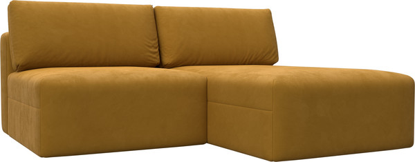Изображение товара Диван угловой Лига Диванов Лига-060 НПБ угол универсальный / 129507 (велюр Brut 10 желтый)
