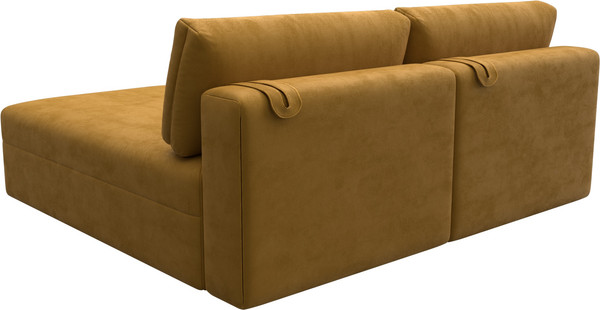 Изображение товара Диван угловой Лига Диванов Лига-060 НПБ угол универсальный / 129507 (велюр Brut 10 желтый)