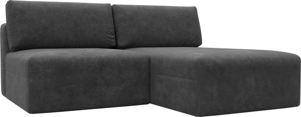 Изображение товара Диван угловой Лига Диванов Лига-060 НПБ угол универсальный / 129508 (велюр Brut 16 темно-серый)