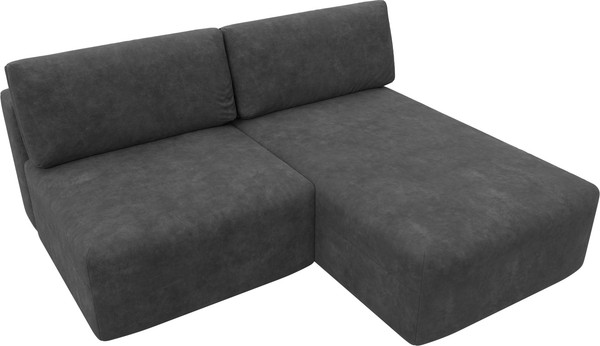 Изображение товара Диван угловой Лига Диванов Лига-060 НПБ угол универсальный / 129508 (велюр Brut 16 темно-серый)