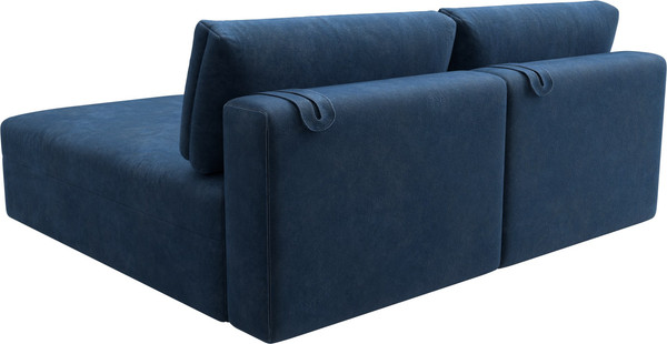 Изображение товара Диван угловой Лига Диванов Лига-060 НПБ угол универсальный / 129510 (велюр Brut 11 синий)