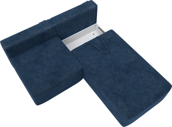 Изображение товара Диван угловой Лига Диванов Лига-060 НПБ угол универсальный / 129510 (велюр Brut 11 синий)