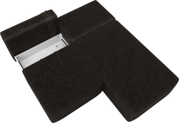 Изображение товара Диван угловой Лига Диванов Лига-060 НПБ угол универсальный / 129511 (велюр Brut 17 коричневый)