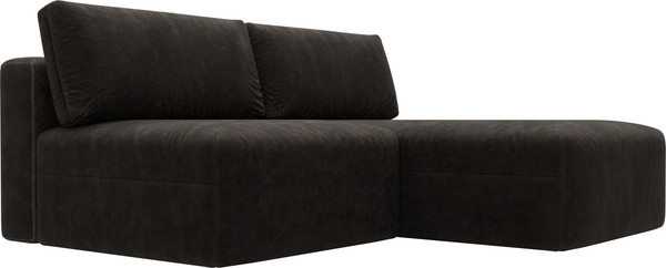 Изображение товара Диван угловой Лига Диванов Лига-060 НПБ угол универсальный / 129511 (велюр Brut 17 коричневый)